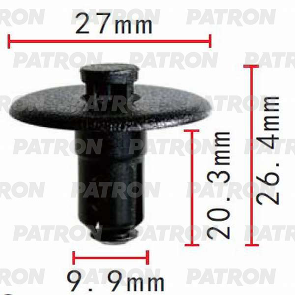 P370386 — Клипса пластмассовая GM применяемость: радиатор PATRON