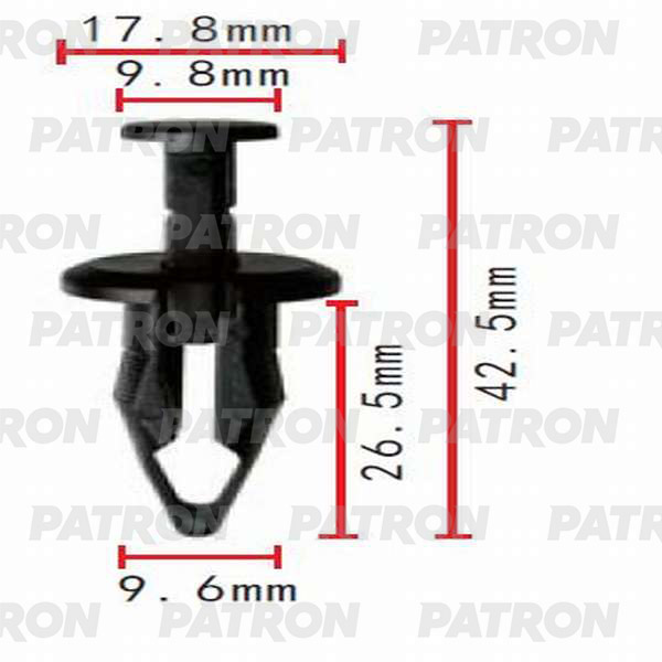 P370388 — Клипса пластмассовая GM применяемость: бампер PATRON