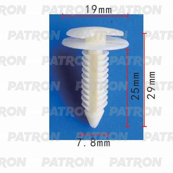 P370395 — Клипса пластмассовая CHEVROLET, CHRYSLER, DAEWOO, FORD, GM, OPEL применяемость: внутренняя отделка, двери, стойки PATRON