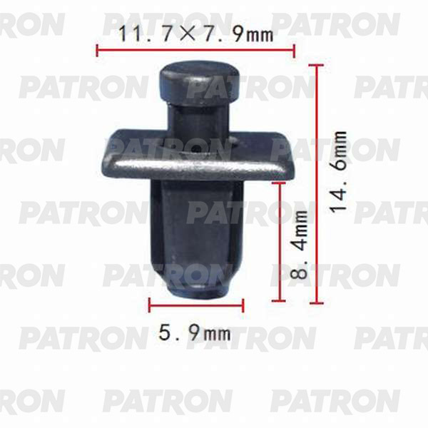 P370406 — Клипса пластмассовая INFINITI, NISSAN применяемость: кузов  решётки, защита PATRON