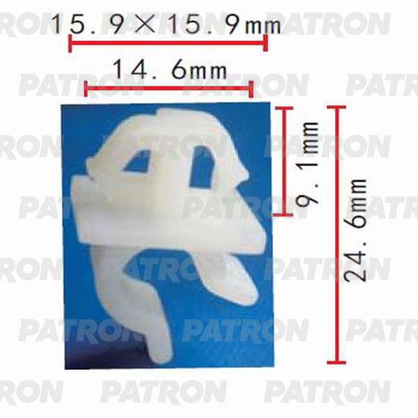 P370436 — Держатель пластмассовый LEXUS, TOYOTA применяемость: кузов  упор капота PATRON