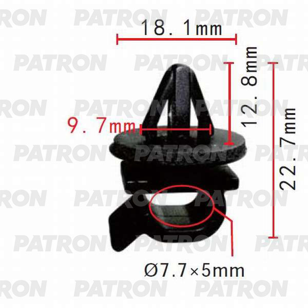 P370437 — Крепеж крючка капота PATRON