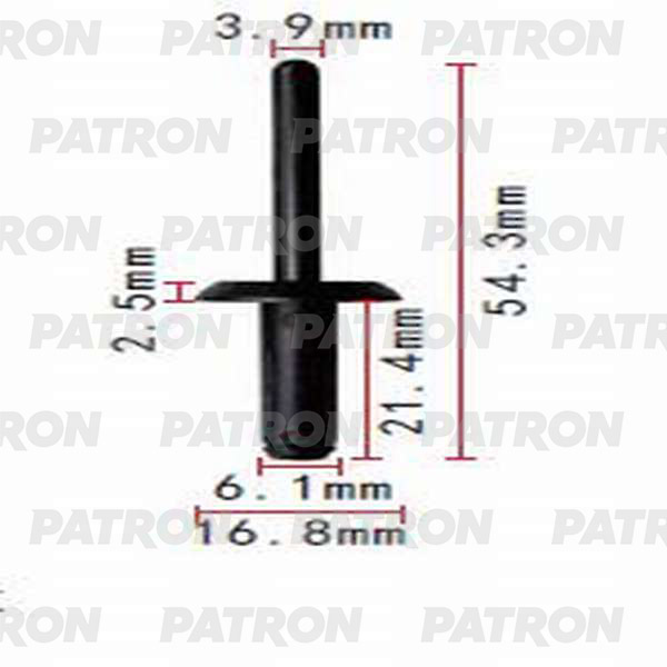 P370442 — Клипса пластмассовая FORD применяемость: заклёпка пластиковая, универсальная PATRON