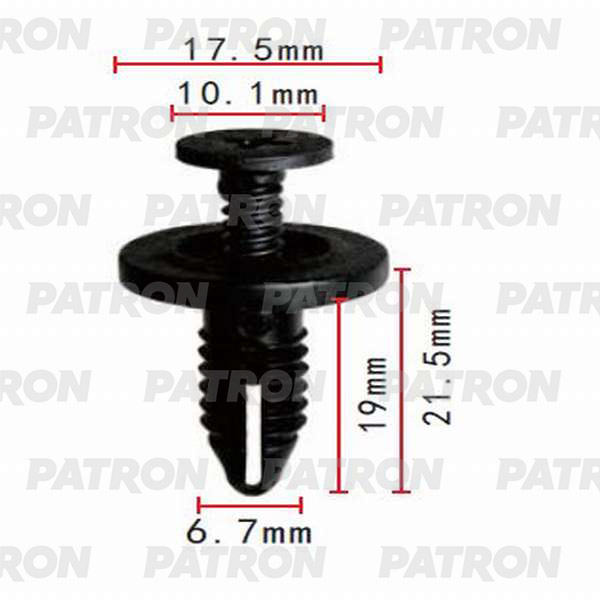 P370449 — Клипса пластмассовая FORD применяемость: бампер, подкрылки, защита, универсальная PATRON