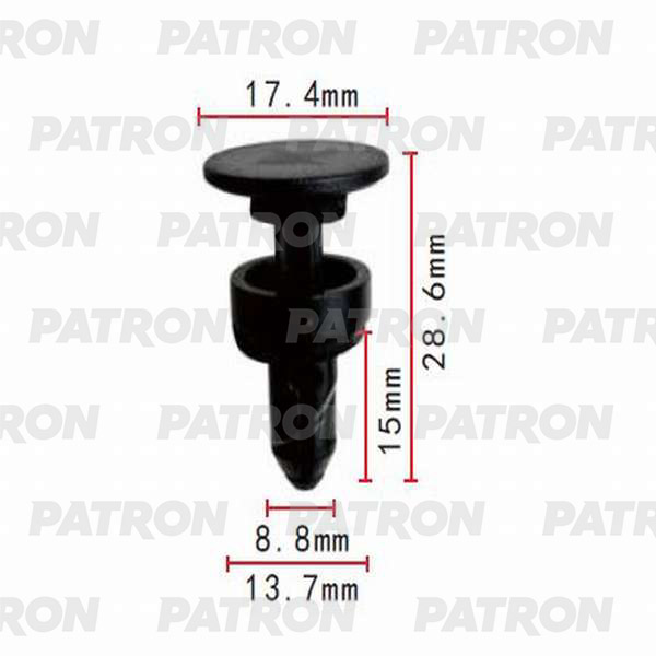 P370452 — Клипса пластмассовая ACURA, HONDA применяемость: решётки PATRON