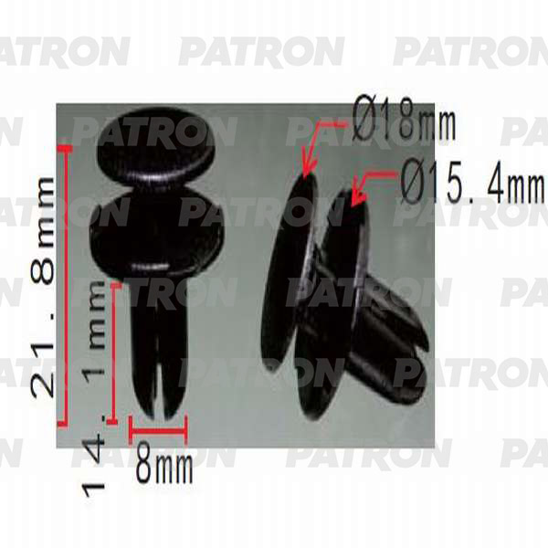 P370516 — Клипса пластмассовая PATRON