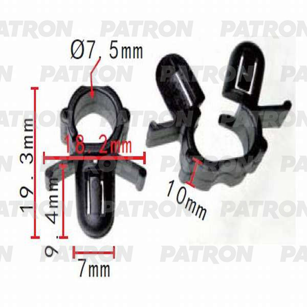 P370537 — Зажим пластиковый применение рубки электропроводка PATRON