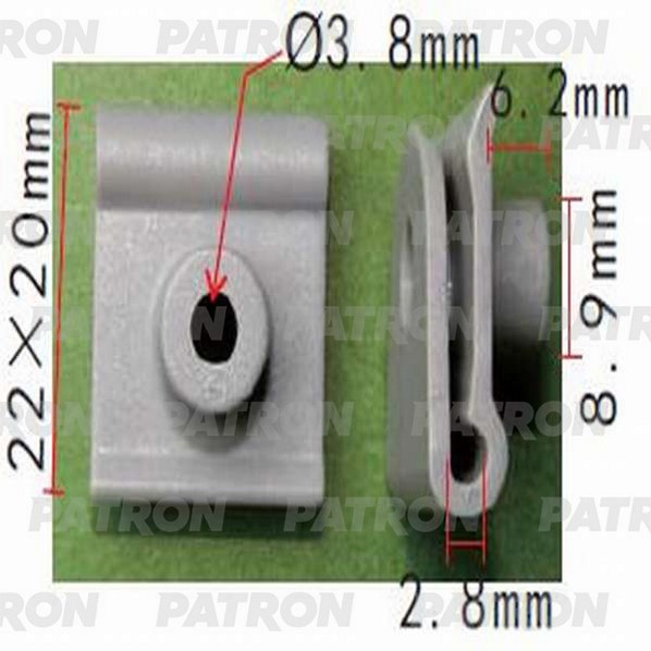 P370569 — Скоба зажимная пластмассовая PATRON