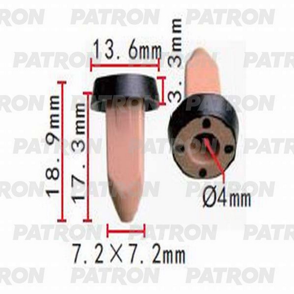 P370574 — Фиксатор пластиковый AUDI,SEAT,SKODA,VOLKSWAGEN применяемость: бампер, PATRON