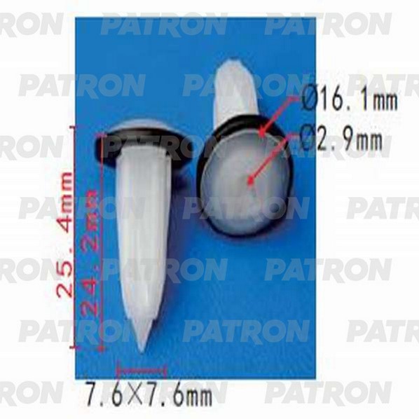 P370576 — Фиксатор пластиковый зажимной (серый) FIAT , ALFA ROMEO , LANCIA , IVE PATRON