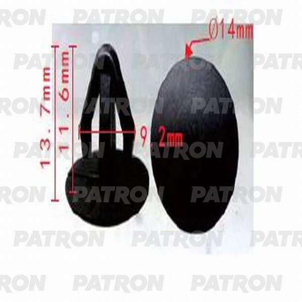 P370621 — Клипса пластмассовая INFINITI,NISSAN применяемость: универсальная PATRON