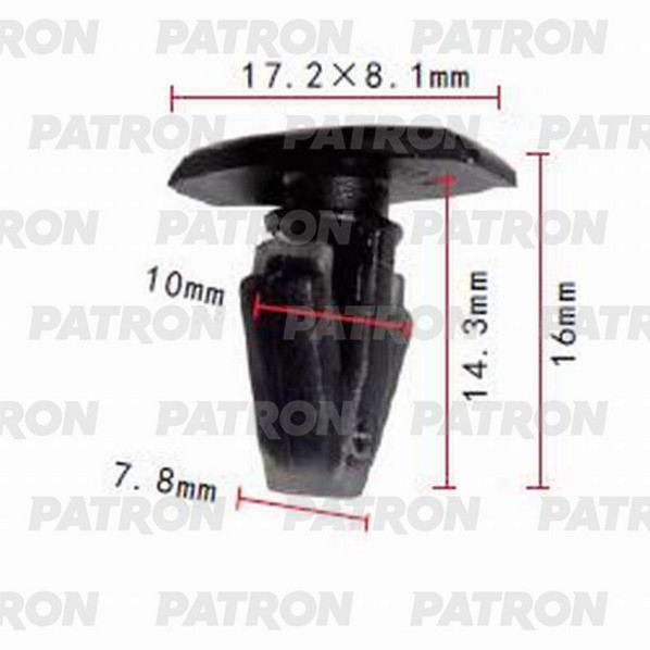 P370636 — Клипса пластмассовая LEXUS, TOYOTA применяемость: уплотнитель PATRON