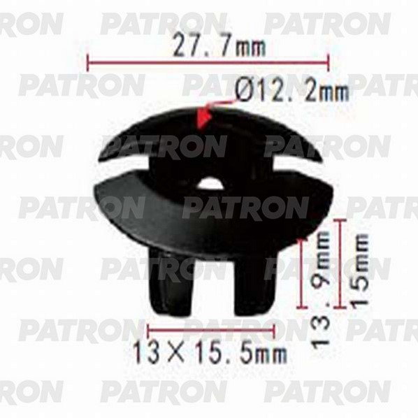 P370656 — Фиксатор пластиковый GM применяемость: капот, решётки, внутренняя отде PATRON