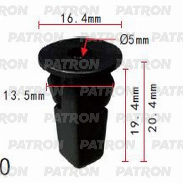 P370663 — Фиксатор пластиковый CHEVROLET, DAIHATSU, GM, LEXUS, TOYOTA применяемо PATRON