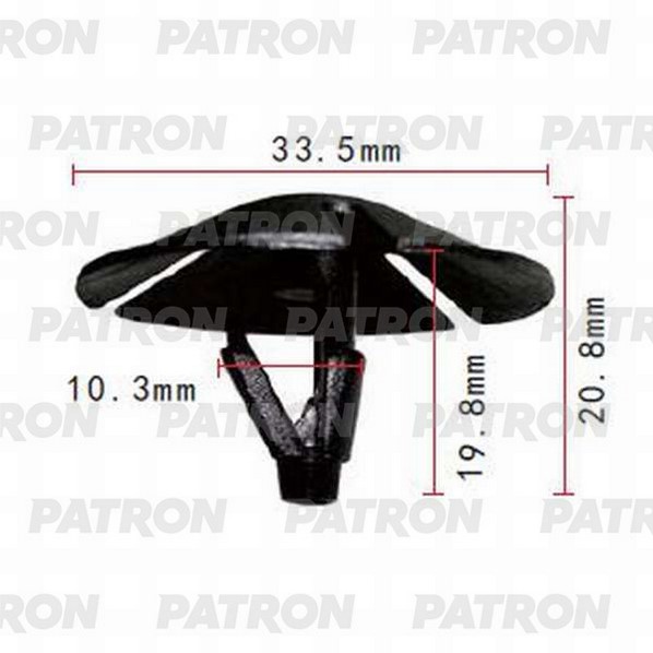 P370665 — Клипса пластмассовая CHRYSLER применяемость: подкрылок, капот, крылья PATRON