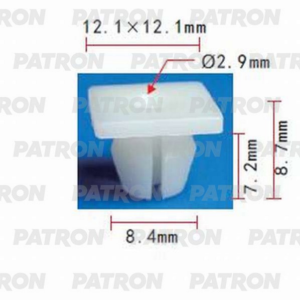 P370671 — Фиксатор пластиковый GM применяемость: освещение, подкрылок PATRON