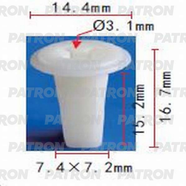 P370702 — Фиксатор пластиковый ACURA,HONDA,LEXUS,TOYOTA применяемость: 6  разме PATRON