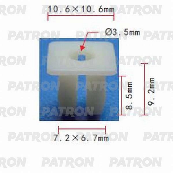 P370743 — Фиксатор пластиковый AUDI, CHRYSLER, GM, SEAT, SKODA, VOLKSWAGEN приме PATRON