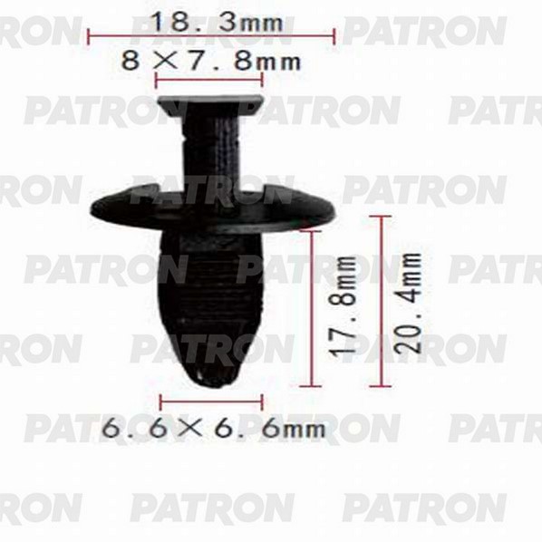 P370757 — Клипса пластмассовая FORD применяемость: бампер PATRON
