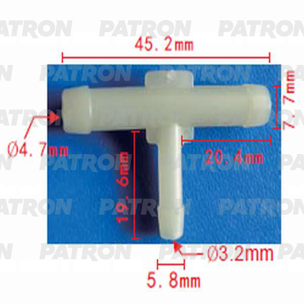 P370800 — Соеденитель трубки GM применяемость: т образный 7X7X5 PATRON