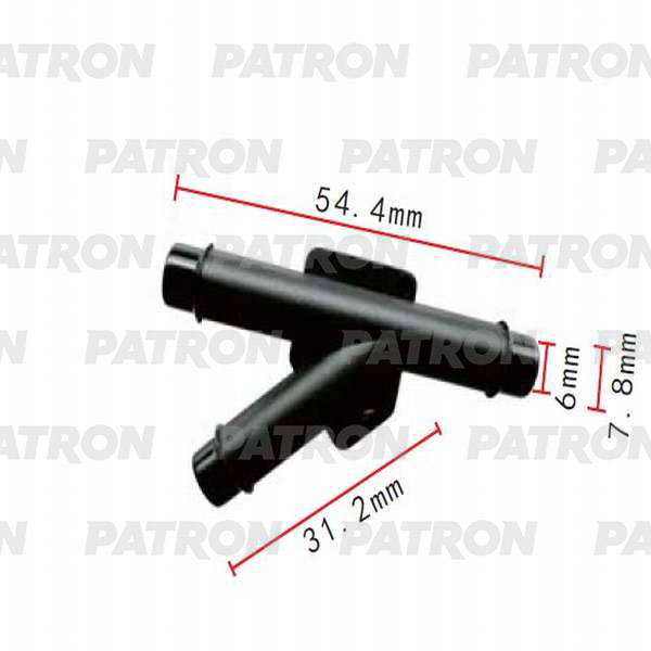 P370801 — Тройник Y образный 8X8X8 PATRON