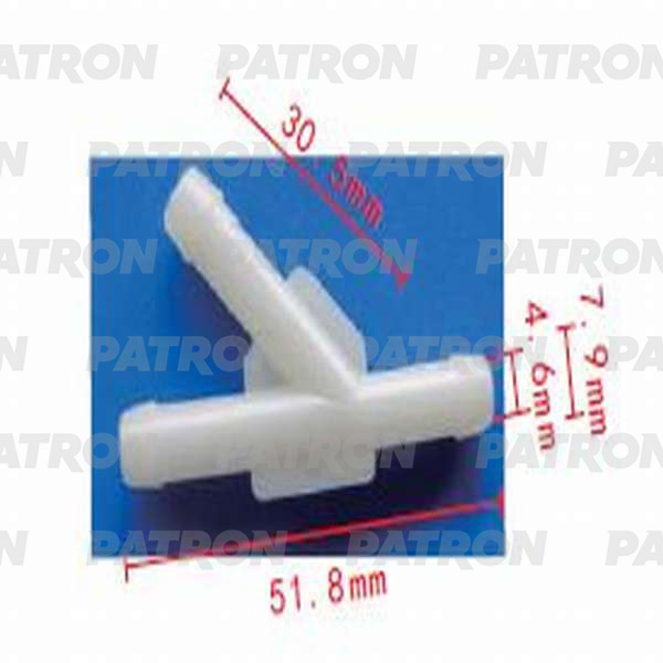 P370808 — Тройник Yобразный 7X7X7 PATRON