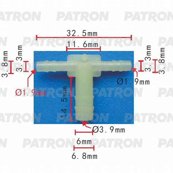P370814 — Тройник GM т образный 3X3X6 PATRON