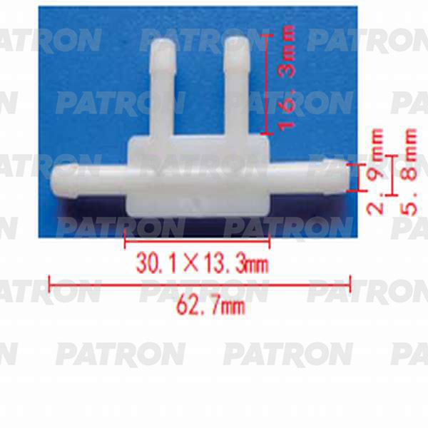 P370815 — Тройник п образный четыре выхода 5X5X5X5 PATRON