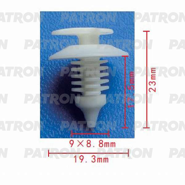 P370825 — Клипса пластмассовая прямой 3X6 PATRON
