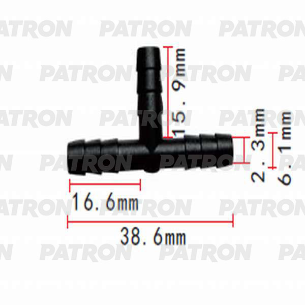 P370832 — Тройник т образный 5X5X5 PATRON