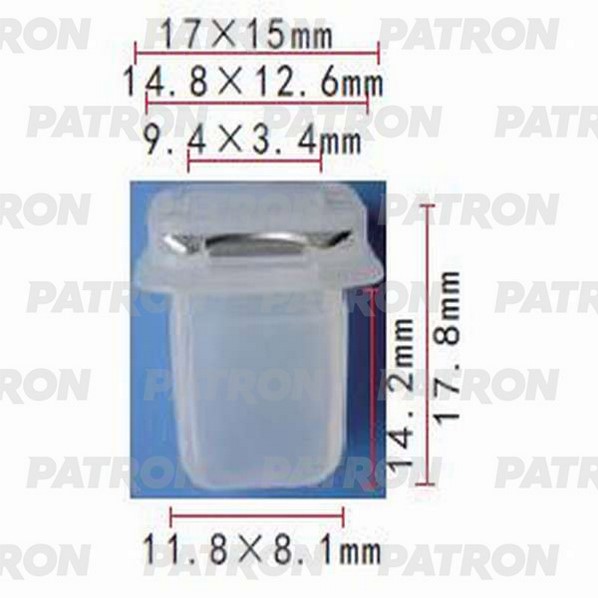 P370900 — Фиксатор пластмассовый AUDI,BMW,SEAT,SKODA,VOLKSWAGEN применяемость вставка под саморез PATRON