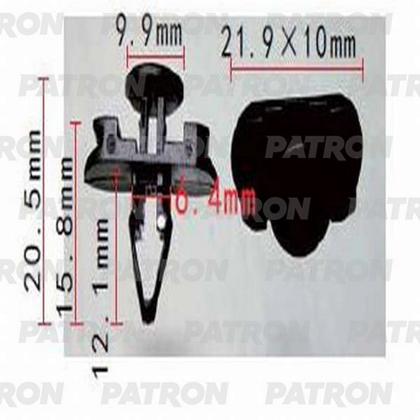 P370943 — Фиксатор пластиковый AUDI,SEAT,SKODA,VOLKSWAGEN применяемость: двери, PATRON