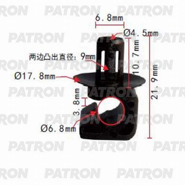P371032 — Держатель пластмассовый LEXUS,TOYOTA применяемость: трубки, электро пр PATRON