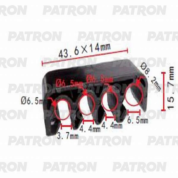 P371034 — Держатель пластмассовый LEXUS,TOYOTA применяемость: трубки, электро пр PATRON