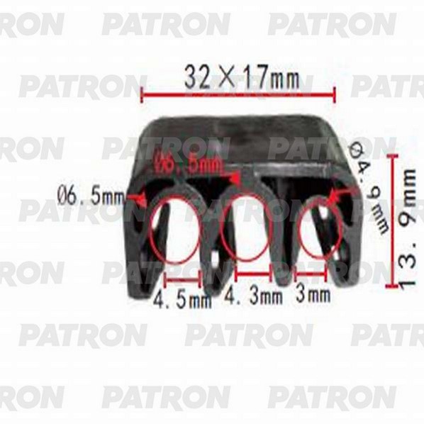 P371035 — Держатель пластмассовый LEXUS,TOYOTA применяемость: трубки, электро пр PATRON