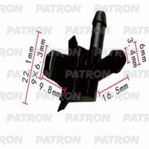 P371061 — Соеденитель трубки применяемость: разно размерный 3 X 5,7мм PATRON