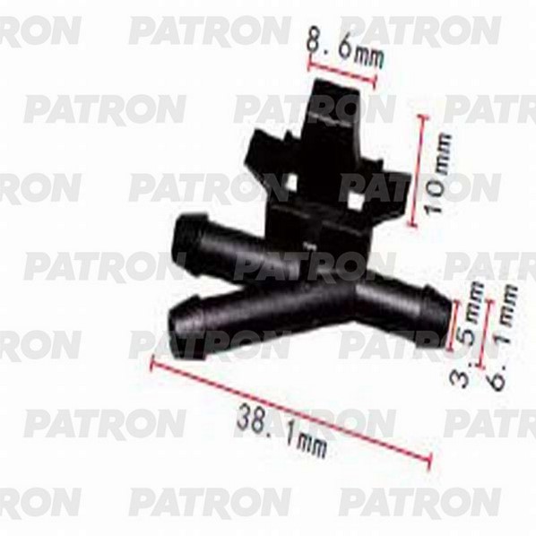 P371062 — Соеденитель трубки применяемость: два выхода 5,2 мм PATRON