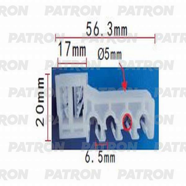 P371068 — Держатель пластмассовый применяемость: держатель трубок, электропровод PATRON