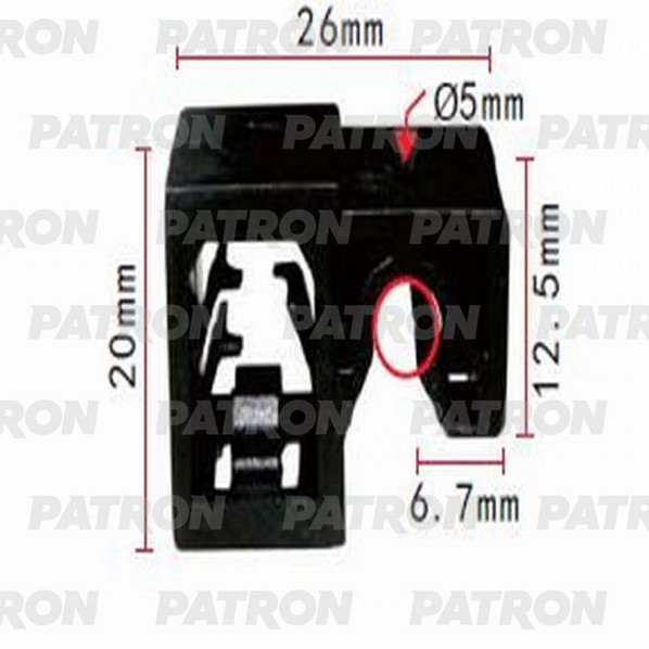 P371071 — Держатель пластмассовый LEXUS,TOYOTA применяемость: трубки, электро пр PATRON