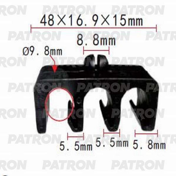 P371079 — Держатель пластмассовый LEXUS,TOYOTA применяемость: трубки, электро пр PATRON