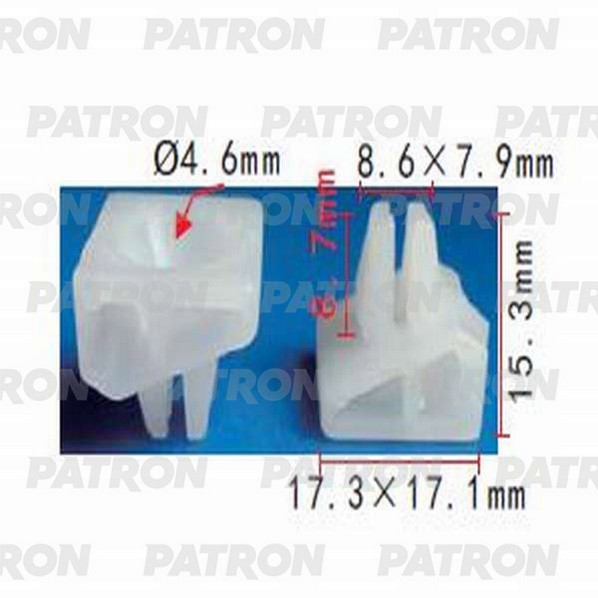 P371132 — Фиксатор пластиковый SUBARU применяемость: внутренняя отделка  двери PATRON