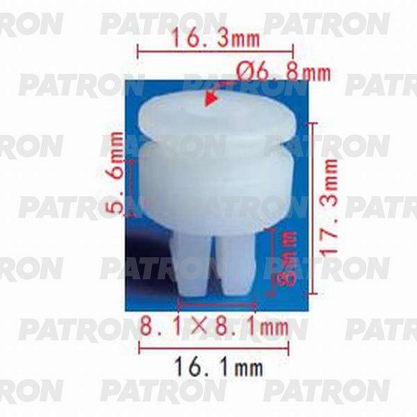 P371145 — Фиксатор пластиковый SUBARU применяемость: вставка под саморез PATRON