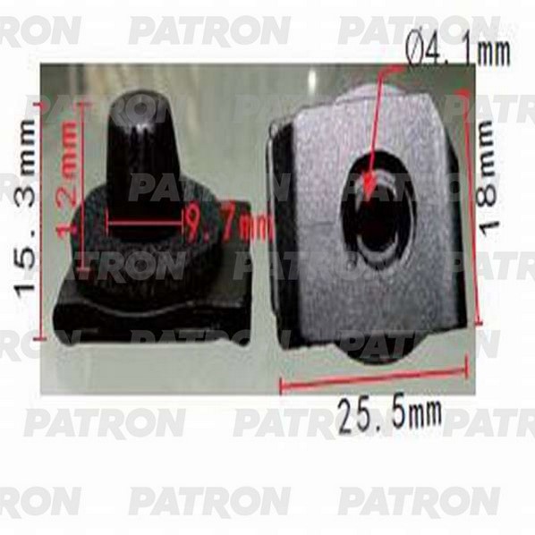 P371168 — Скоба пластиковая TOYOTA применяемость: молдинг, порог PATRON