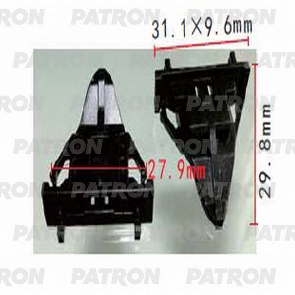 P371216 — Скоба пластиковая LEXUS,TOYOTA применяемость: крылья, подкапотное прос PATRON