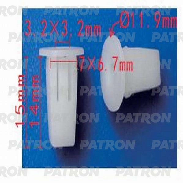 P371225 — Фиксатор пластмассовый BMW применяемость вставка под саморез PATRON