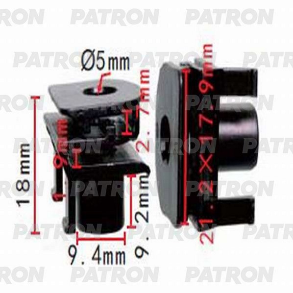 P371374 — Скоба пластиковая LEXUS,TOYOTA применяемость: защита колёсных арок PATRON