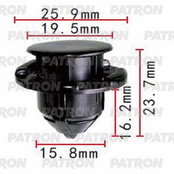 P371415 — Клипса пластмассовая NISSAN применяемость: нажимная распорная PATRON