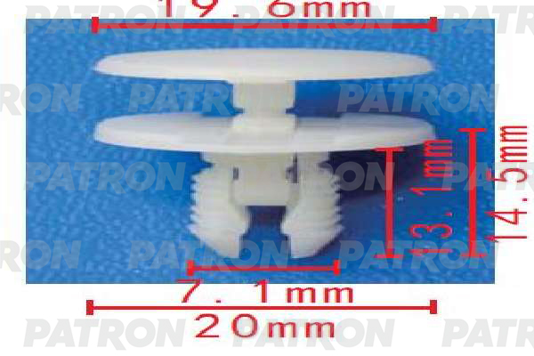P371493 — Клипса пластмассовая RENAULT применяемость: багажник  внутренняя отде PATRON