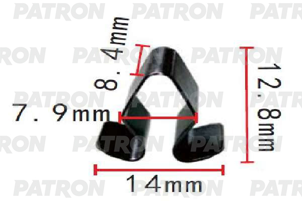 P371552 — Зажим металлический AUDI,SEAT,SKODA,VOLKSWAGEN применяемость: универса PATRON