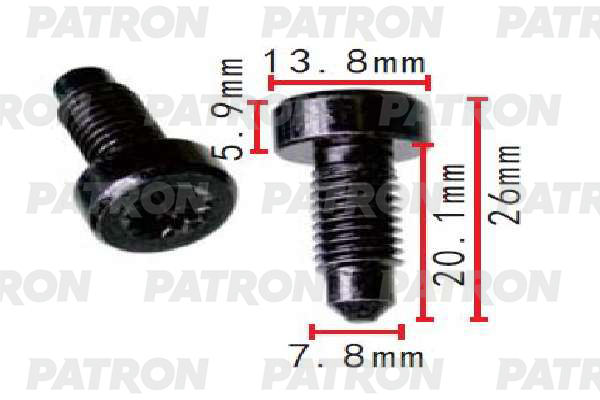 P371593 — Винт металлический AUDI,SEAT,SKODA,VOLKSWAGEN применяемость: винт с цилиндрической головкой с внутре PATRON